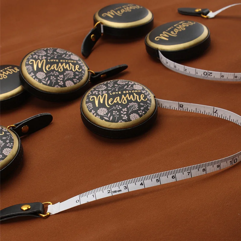 Portable PU Leather Mini Tape Measure for Sewing and Crafting