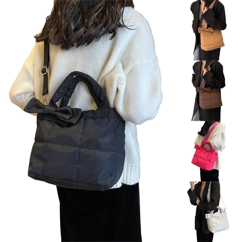 

2023 NEW Shoulder Bag for Girl Women Trendy Quilted Bag Soft Tote Bag Puffer Bag Large Capacity Handbag Crossbody Bag