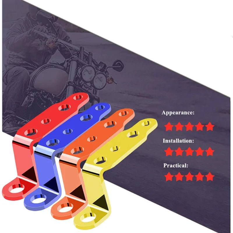 Motorcycle Light Bracket 1PC Motorcycle LED Headlight Bracket Rearview Mirror Lamp Spotlight Extension Holder Clamp Motorbike Scooter Accessories