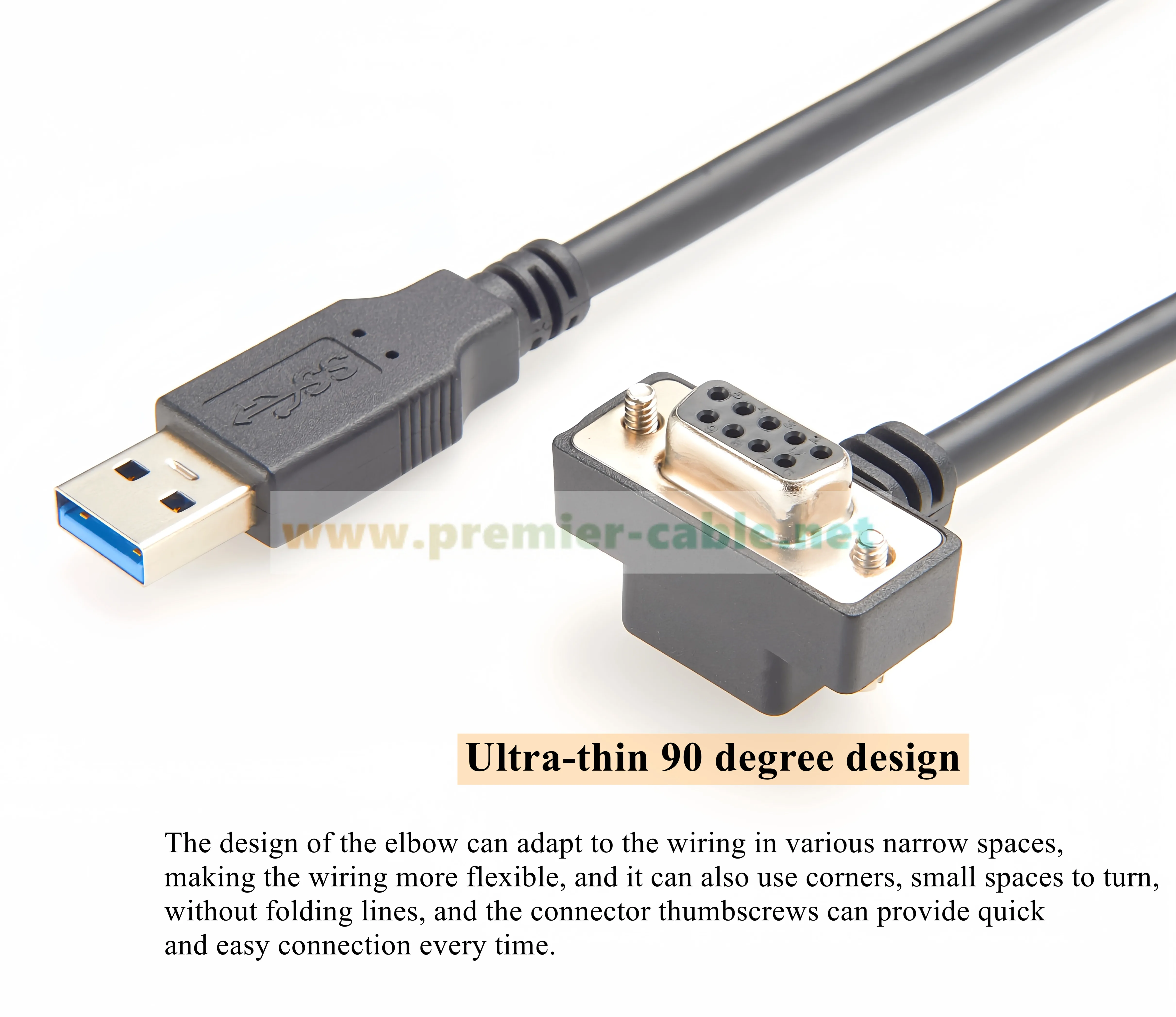 USB-auf-RS232-Kabel mit FTDI FT232RNL-Chip USB auf RS232 DB9 serielles (9-poliges) Adapterkabel Auf-/Abwinkel DB9 RS232-Seriellkabel – Detail 5