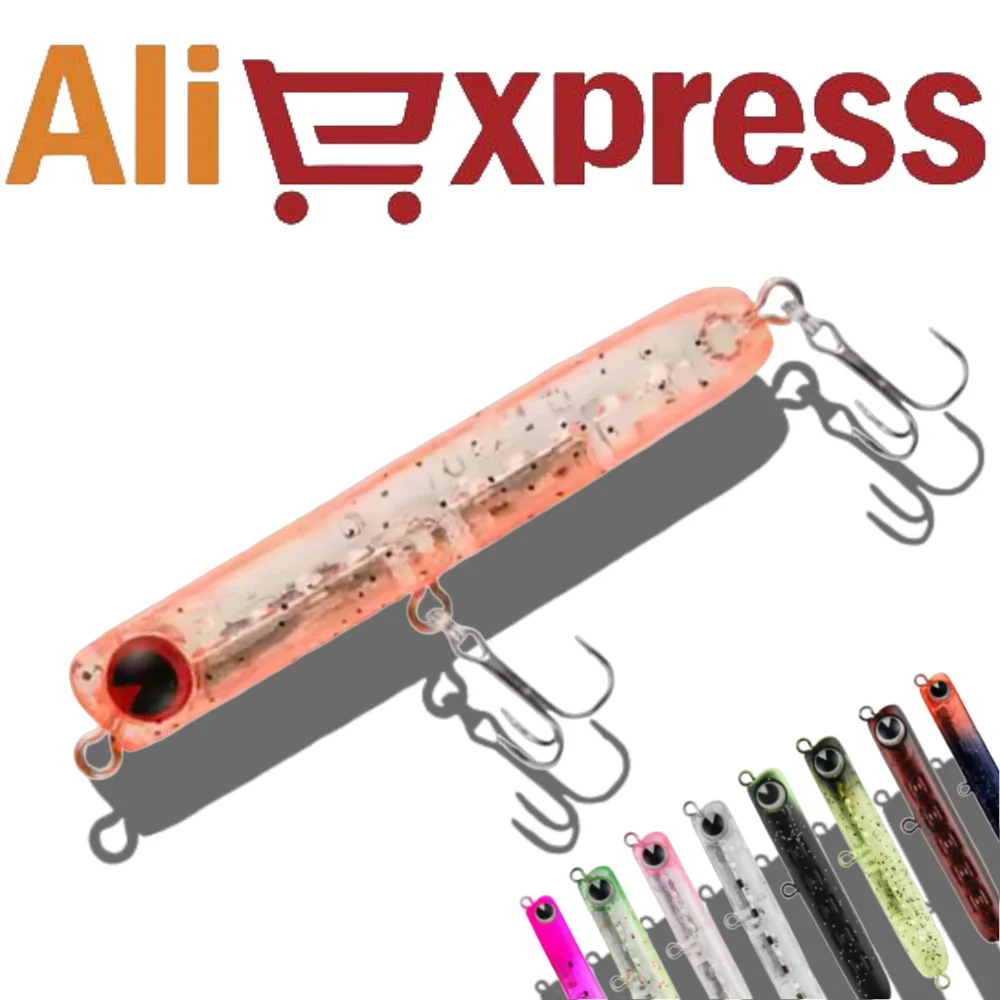 60 mm 4,2 g Spannzange 60 langsam sinkender Bleistift-Angelköder, künstlicher Kunststoff-Wobbler, Trolling-Jerkbait für Steelhead-Seebarsch, Rockfish