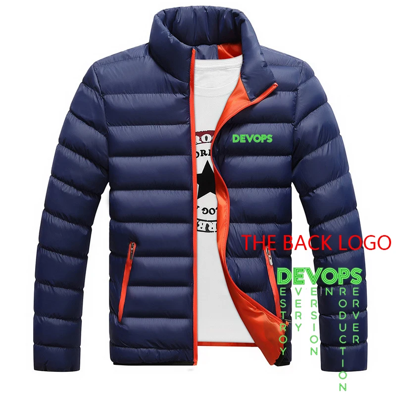 Devo PS-devo PS men's printed cotton zipper coat The real definition of men's clothes hip-hop coat