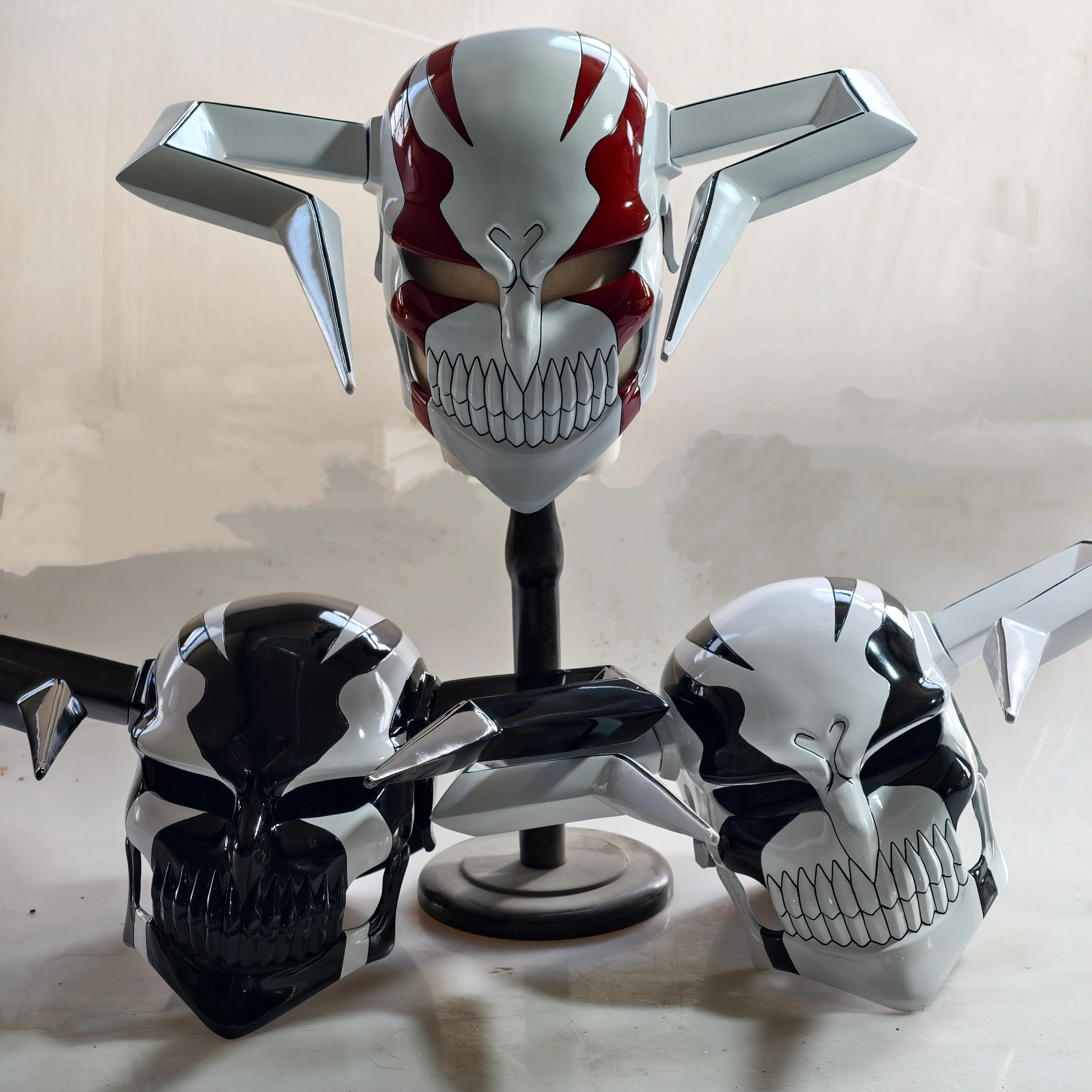 All of Ichigo's Mask: A Detailed Review of the Bleach Full Hollow Ichigo  Mask with Detachable Bull Horns, image size:3072x3072
