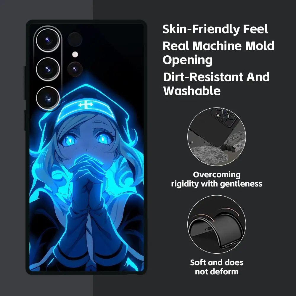 Black Clover Anime Soft Black Phone Case