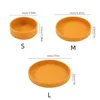 3Pcs Bakeware Nordic Style Dinner Plate Set Round Silicone Pizza Pans Suit Food Grade Tray Pastry Molds Outdoor 6