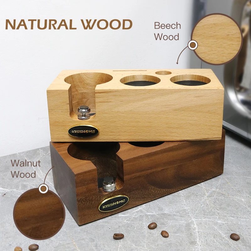 Station Tamper Expresso 6 En 1 En Bois - Pour Porte-filtre 58 Mm/54 Mm - Organisateur Barista Avec Outil WDT, Niveleur