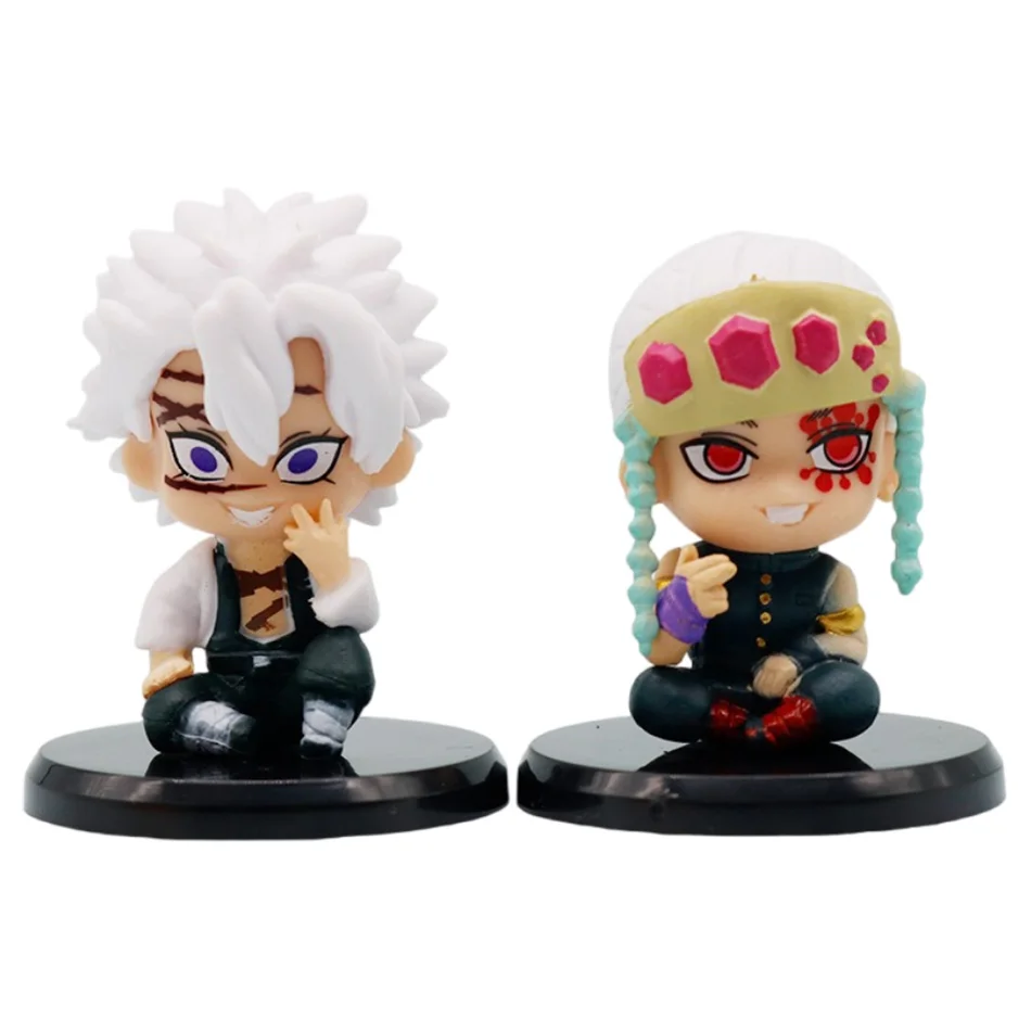 Dämon Sayaer Figur und Y Anime Dämonentöter: Kimetsu no Yaiba Q Version Shichiching Tanjiro Nidouzi Inosuke Zenizu PVC Ac Bodentemperaturfigur Modell Puppe – Detail 6