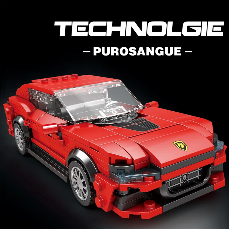 

City Technical Car Speed Champion Sports Racing Car Vehicle Racer Moc Building Blocks Educational Toys Friends 2023 New Gift