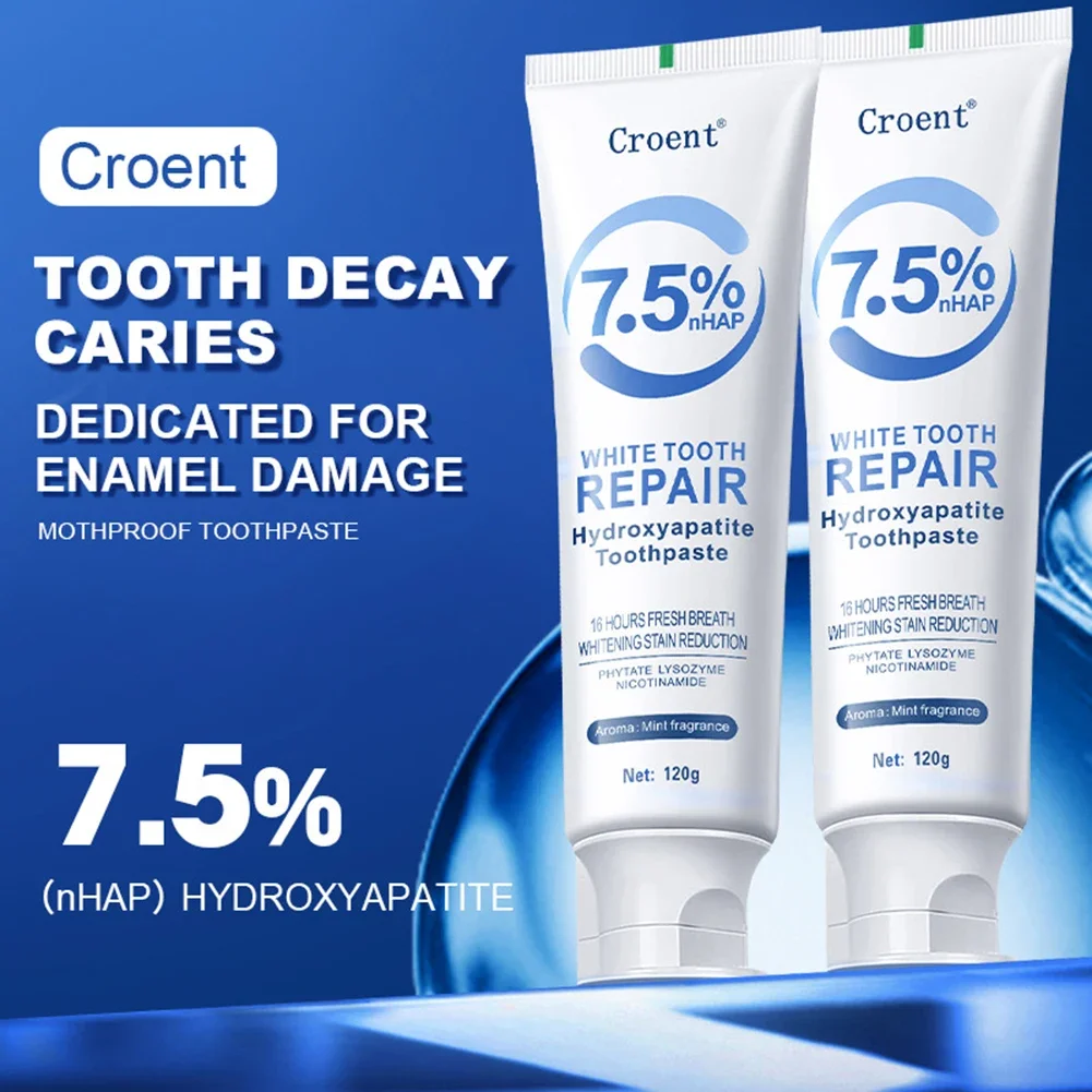 Hydroxyapatite Toothpaste Mint Breath Refreshing Whitening Toothpaste Intensives Stain Removal Tooth Paste Gentle Oral Care 120g teeth whitening product,teeth health product