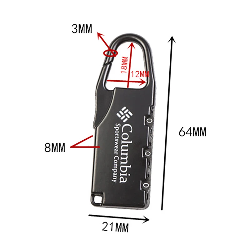 Mini Padlock Security Padlock Travel Padlock Luggage Padlock Digit Combination Lock Combination Lock Combination Code Digital Code Lock Padlock For Handbag Zipper Bag Backpack Drawer Cabinet Luggage Tools Alloy