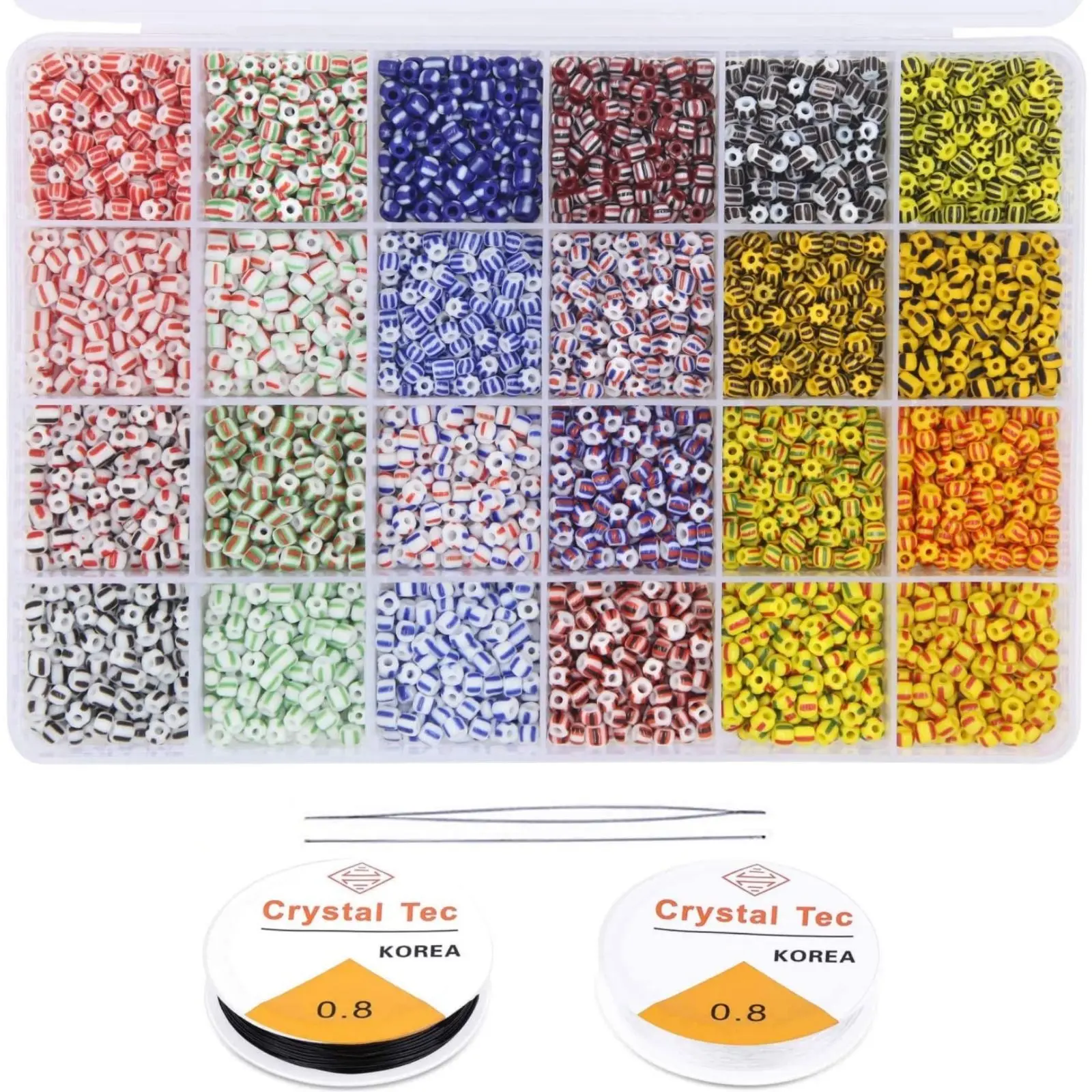 

3mm Hot Sell Two-Color Glass Rice Beads Kit Charms for DIY Jewelry Accessories Making