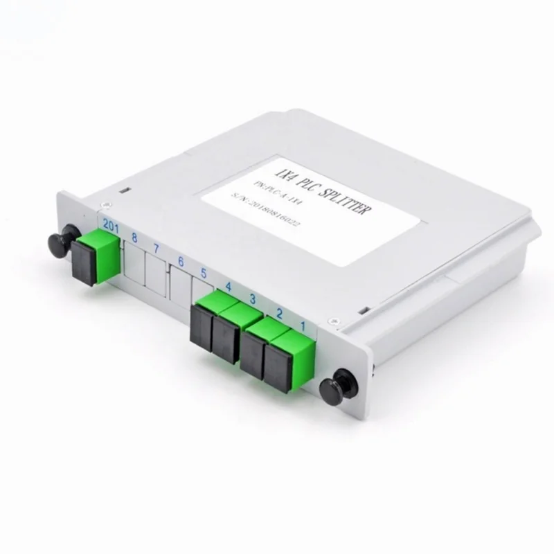 Optical Fiber Splitter 1-2 1-4 1-8 1-16 SC APC Cassette Box Plug-in Type Optical Splitter