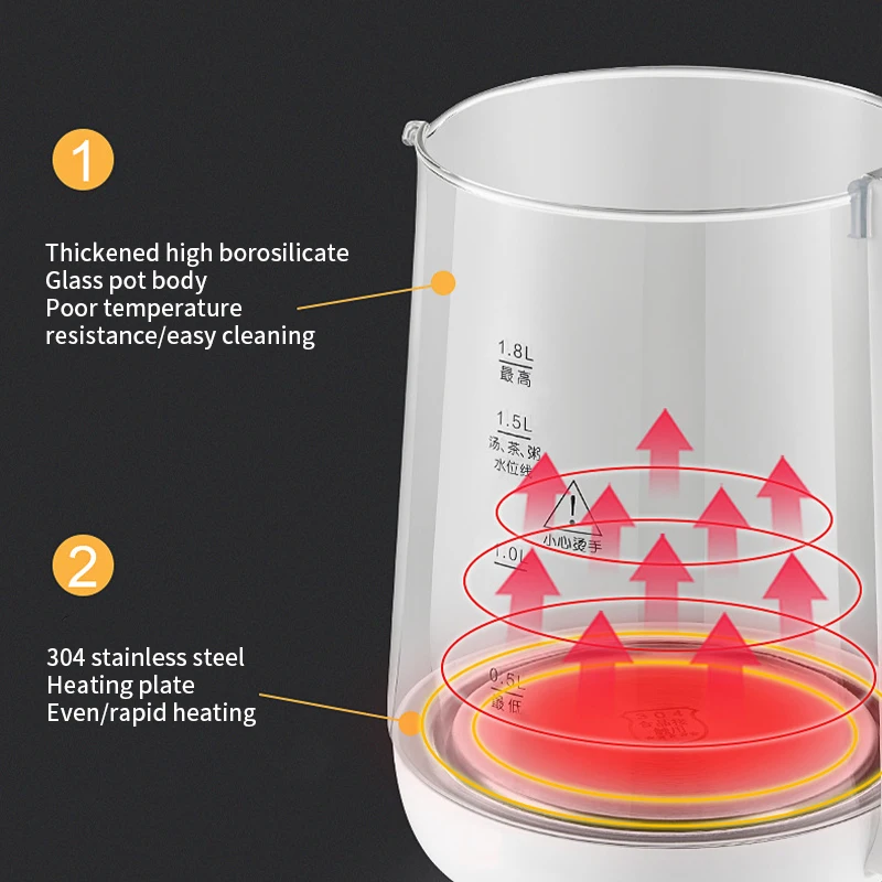 New 2024 220V CHIGO Health 1.8L pot automatic multifunctional tea maker household electric heating kettle CHIGO 3