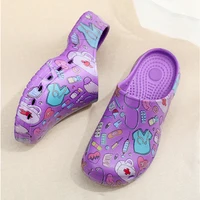 Medical print Nurse Clogs EVA Surgical Slippers Lightweight Non-slip Doctor Scrub Clogs Dental Pet Clinic Nursing Clogs Y07-1 1