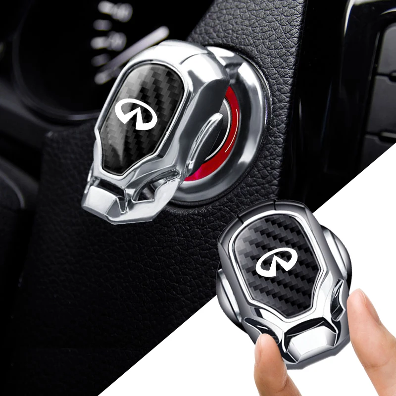 Car Engine One Button Start Stop Protective Cover Ignition Key Cover For INFINITI FX35 Q70 Q50