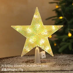 15cm LED Shining Star Christmas Decoration with Warm White Lights for 15cm (L)