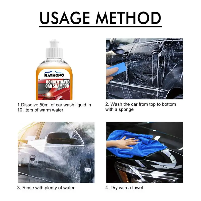 

500ML Concentrated Car Wash Liquid Car Cleaning Car Paint Coating Tire Rim Decontamination Multi-functional Cleaning Agent
