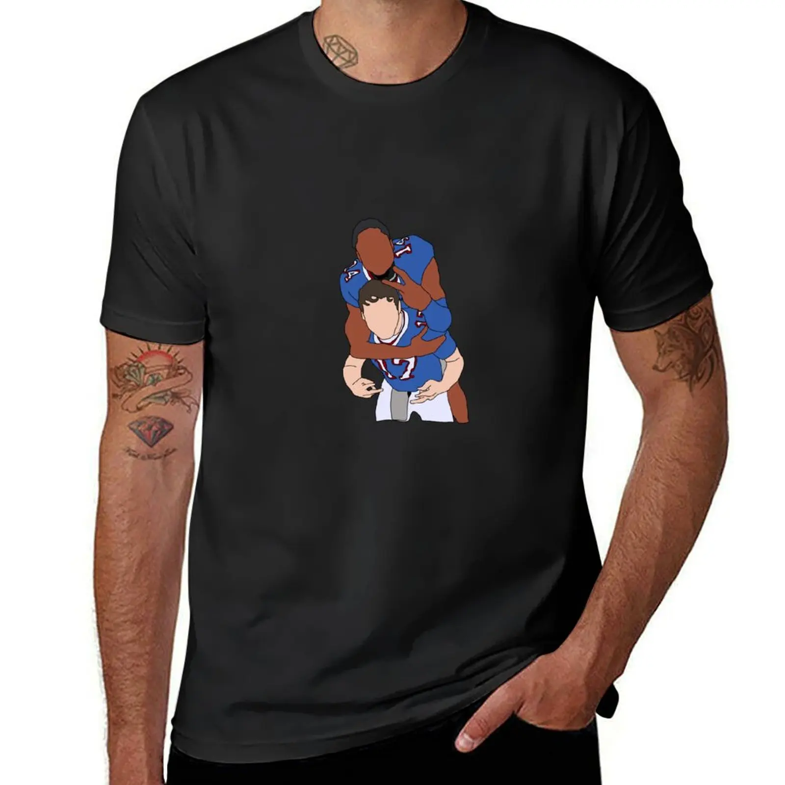 

Football players T-Shirt anime plain mens t shirt graphic