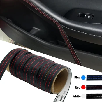 Nuovo modanatura autoadesiva per interni auto, styling, cruscotto, linea di decorazione in pelle PU, decorazione per auto con striscia treccia fai da te