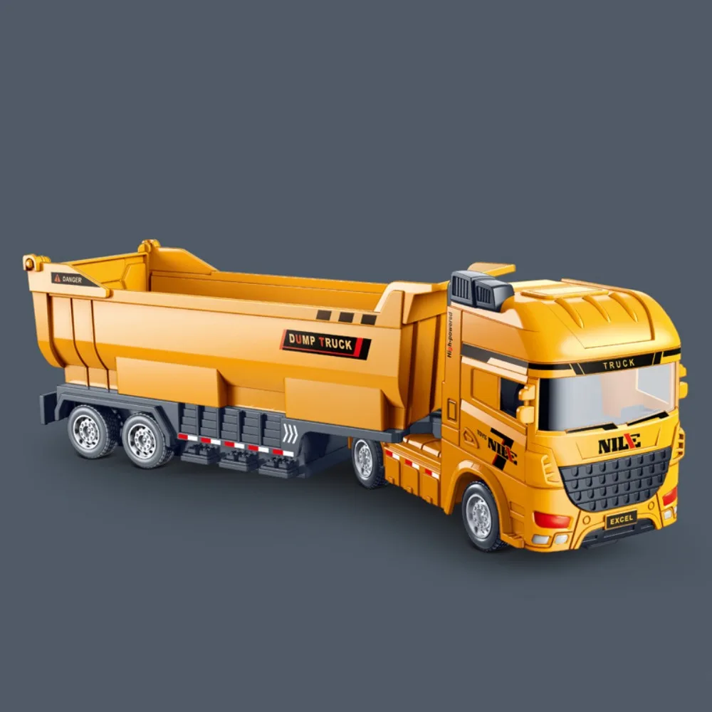 Enhanced Simulation Engineering Construction Vehicle Toy - 1:50 Scale Excavator & Mixer Truck Model