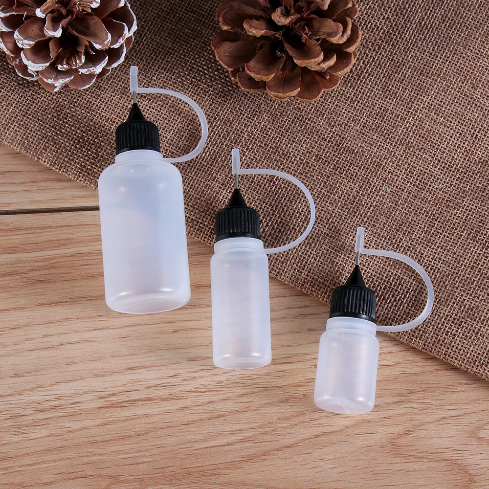 Plastic Squeezable Tip Applicator Bottle Dropper Bottles with Needle Tip Caps for Eye Glue Liquid 5/10/20/30/50/100ml 5 Pcs glue applicator bottle plastic storage bottle