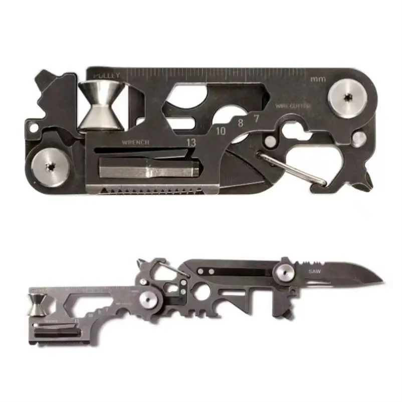 32mm Black Mini Pocket Tool Knife Multifunctional Outdoor  Folding Army Knives military survival knife 30 In 1  Basic Functions