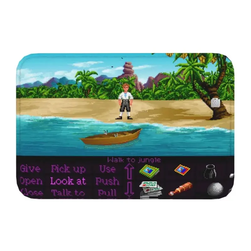 Secret Of Monkey Island Beach Front Door Floor Tappetino D'Ingresso Avventura All'Aperto Gioco D'Azione Zerbino Da Bagno Tappeto Da Garage