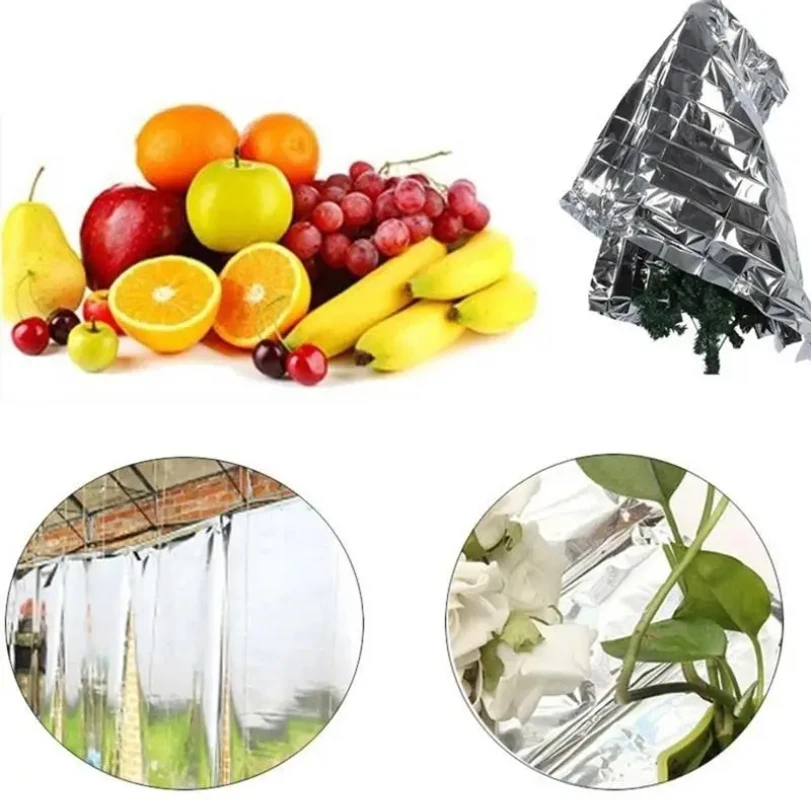 1pc Silver 210x130cm High Reflective Polyester Film Used For Planting Tent Room Garden Greenhouse Agriculture And Promoting