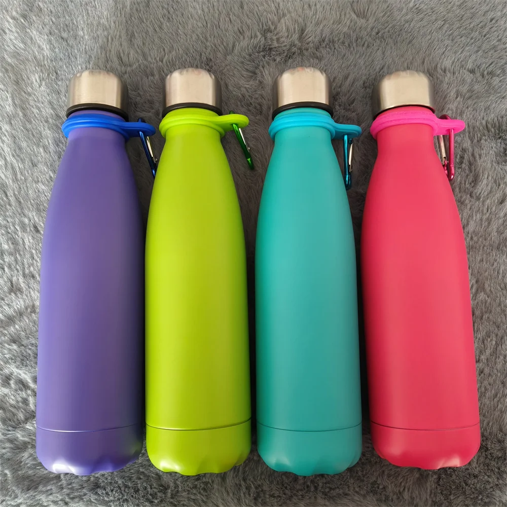 500ml Water Bottle Insulated Cold Cup Leak-proof Portable Sport Drink Bottle for Water Stainless Steel Thermos Flask Gift