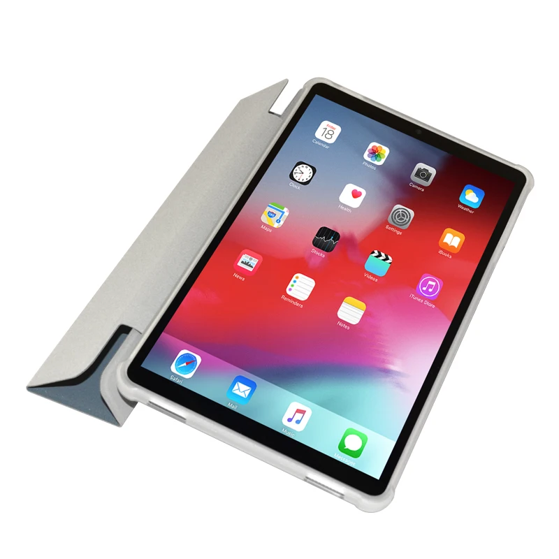 Slim Tri-Folding Stand Cover Case with TPU Back Shell