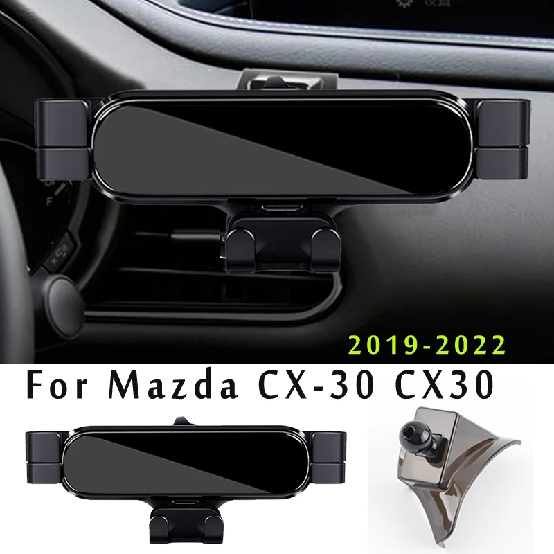 

LHD Car Phone Holder For Mazda CX30 CX-30 2022 2021 2020 Car Styling Bracket GPS Stand Rotatable Support Mobile Accessories