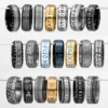 Vintage Viking Runes Celtic Knot Men Rings Stainless Steel Jewelry Punk Rock Fashion Accessories For Women Couple Gift Wholesale 1