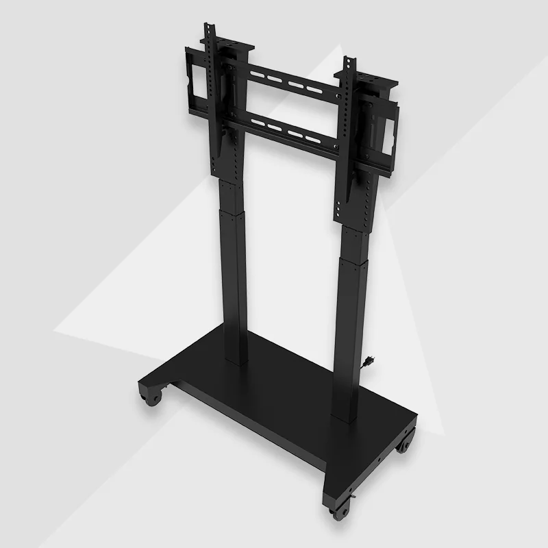 

Modern Adjustable TV Mount Stands 4 Wheels Electric Movable TV Cart Brackets for Home Office Furniture