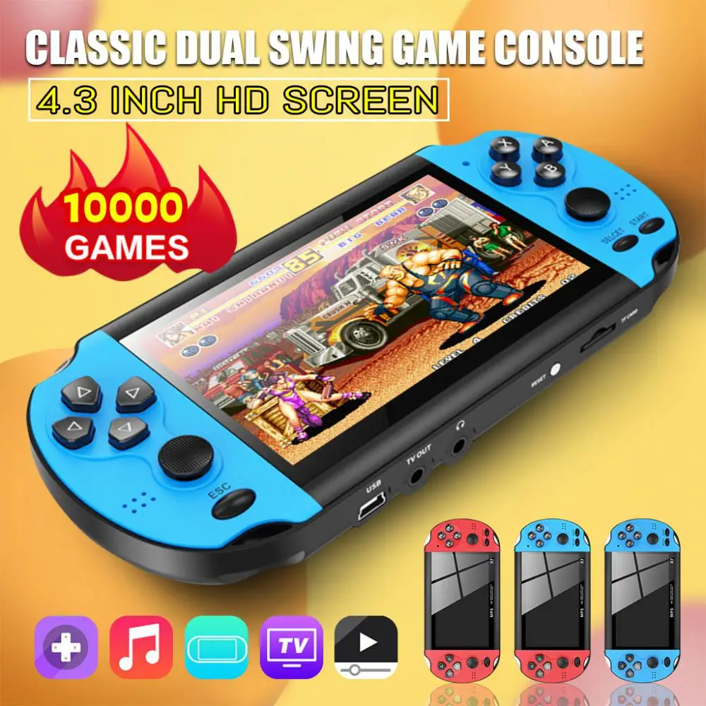 Retro Game Console Handheld X7 Nostalgic Tv Game Console 8g 10000 Built retro-game-console-handheld-x7-nostalgic-tv-game-console-8g-10000-built