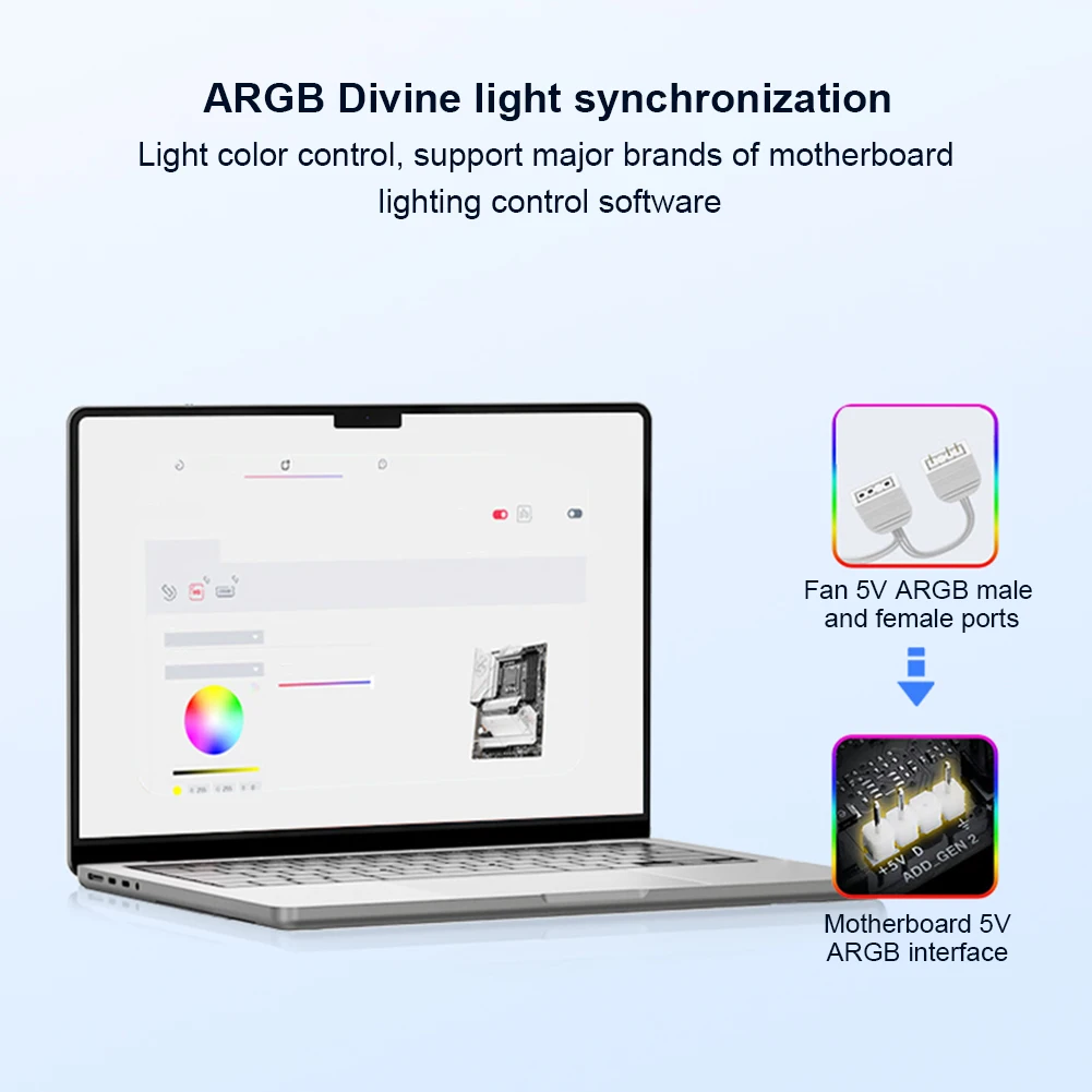 120mm PC Case Fan with RGB Lighting and Daisy Chain