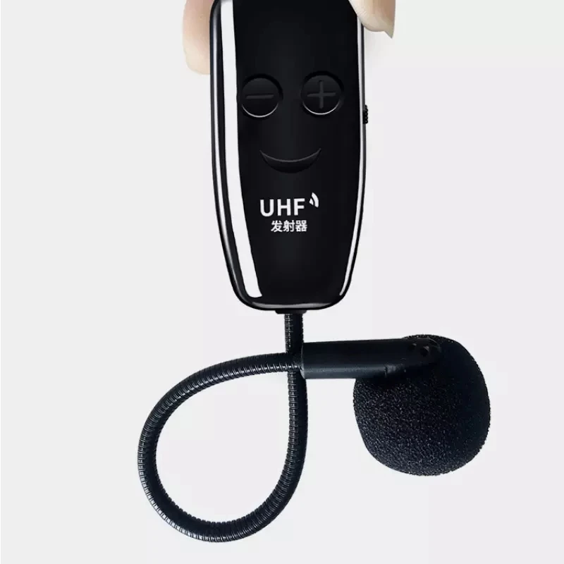 U12FS One for Two Head Wear Wireless Microphone, UHF Low-power Wireless Frequency Conversion Technology with Digital Screen