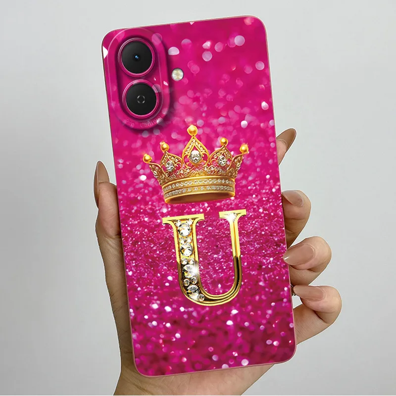 Luxury Crown Letters Soft Phone Case with Camera Protection