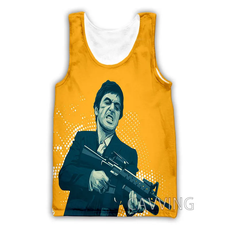 

Майка Харадзюку для мужчин и женщин, модная рубашка с 3D принтом «Scarface», жилет, уличная одежда, H01, на лето