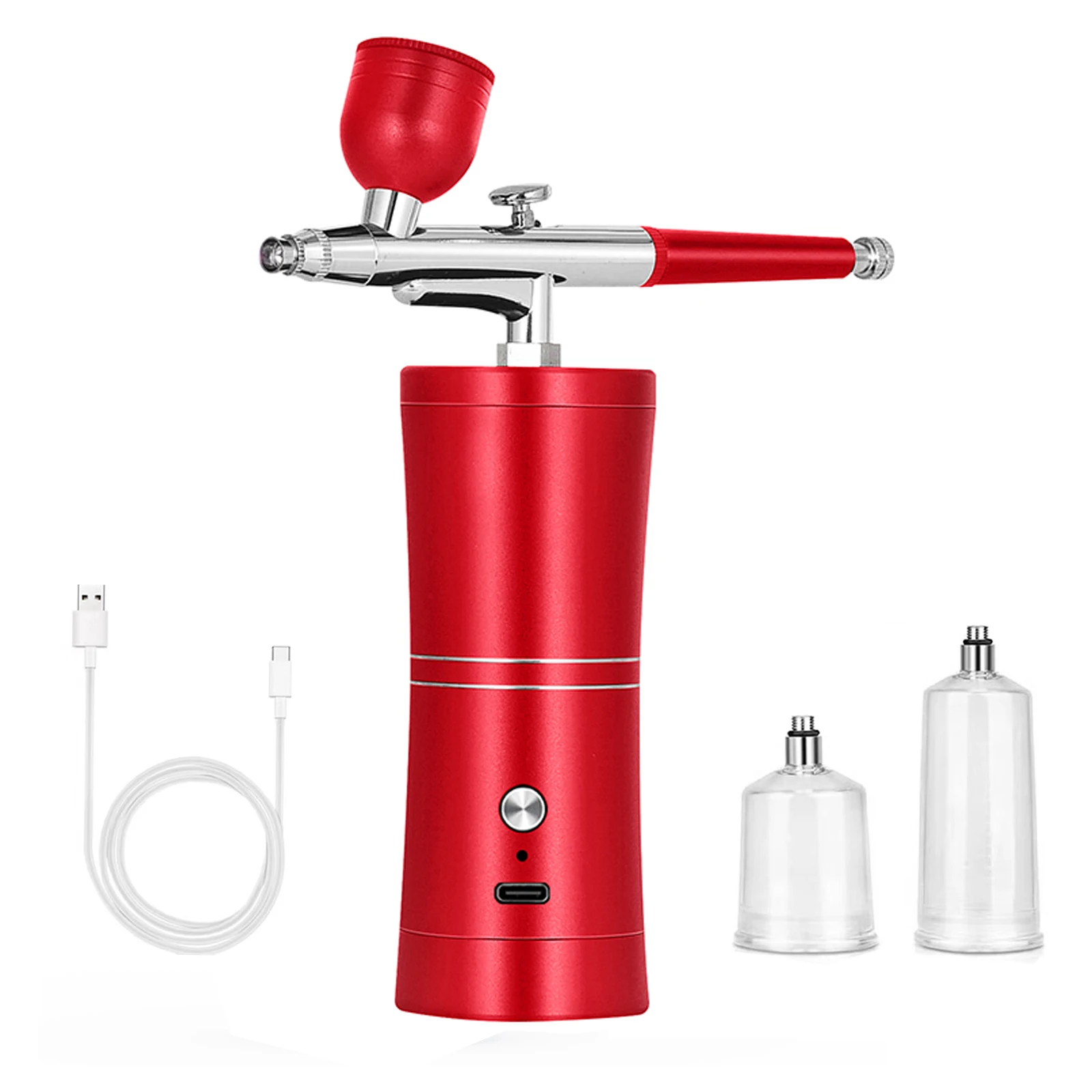 Airbrush Nail Portable Rechargeable Wireless Airbrush With Compressor Single Action Spray Gun for Face Beauty Nail Art 23