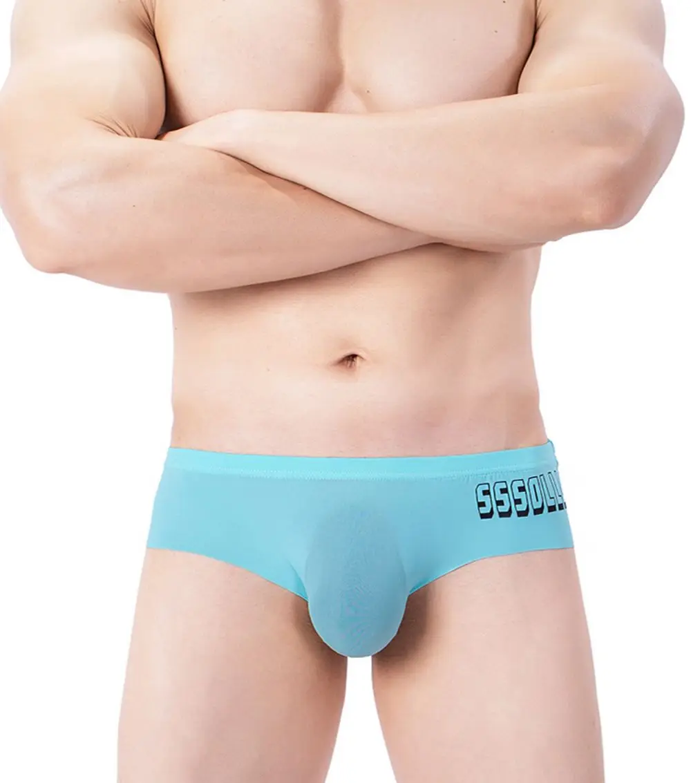 

Мужские сексуальные ультратонкие прозрачные трусы из вискозы, трусы с низкой талией, с U-образным выпуклым карманом, дышащие треугольные трусы, нижнее белье