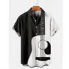 Shirts For Men Hawaiian Music Note Pattern Fashion Print Summer Harajuku Blouses Short Sleeves Hawaii Beach Tops Tees Clothing 4