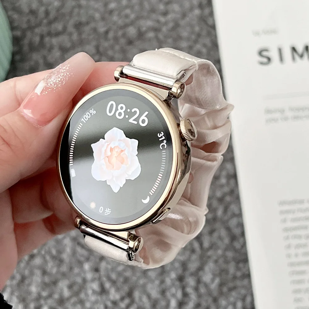 Stretchy Elastic Fabric Quick Release Scrunchie Watch Band Strap