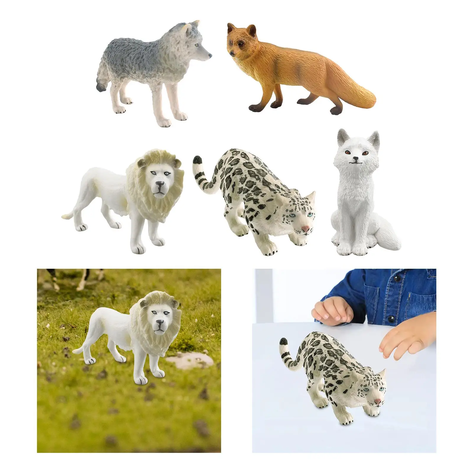 

Animal Figure Collectibles Lifelike Countertop Decorative Simulation Wild Animal Statue Model Living Room Gifts Car Lawn Study