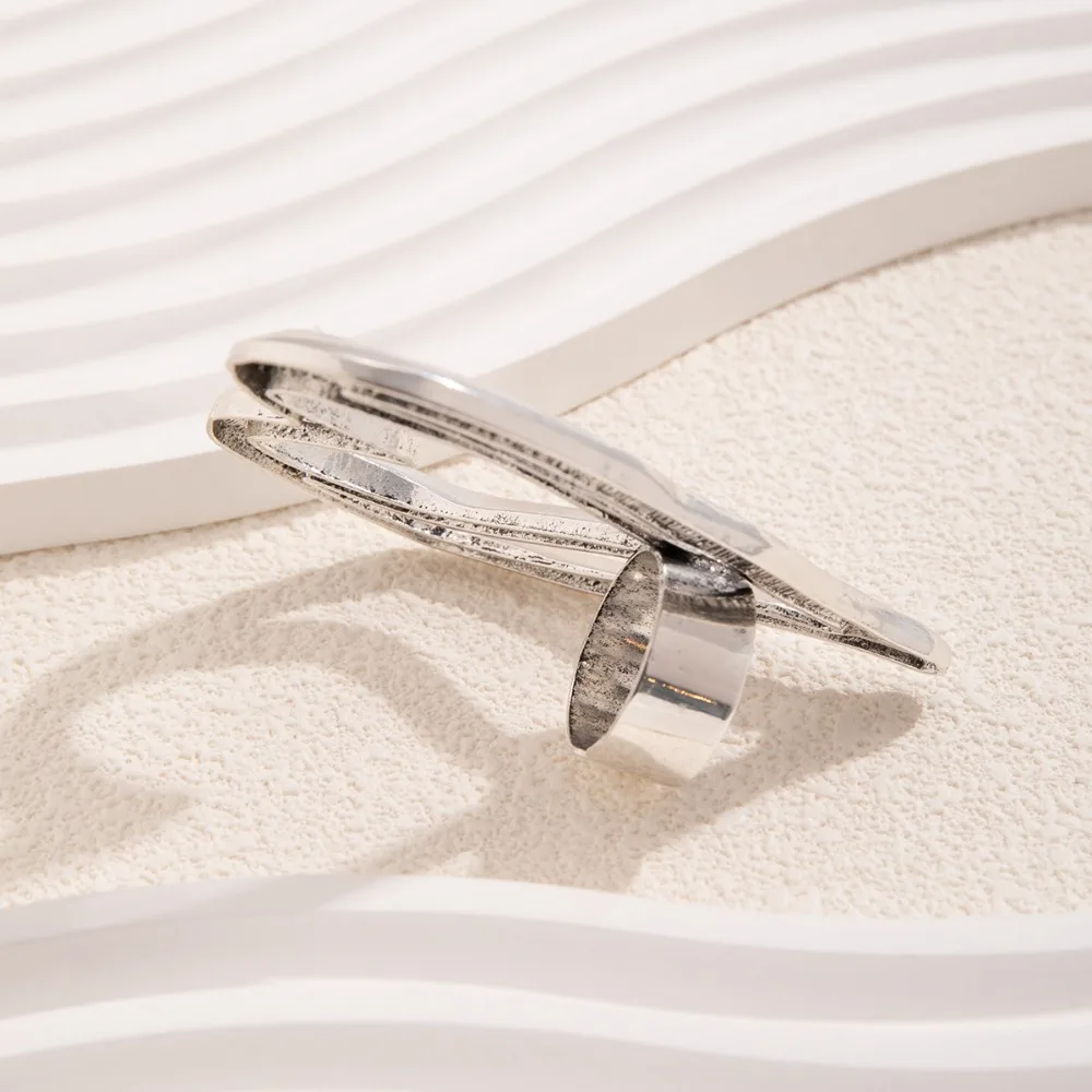 Anello statement donna con croce e cuore in metallo grande_voghion.com