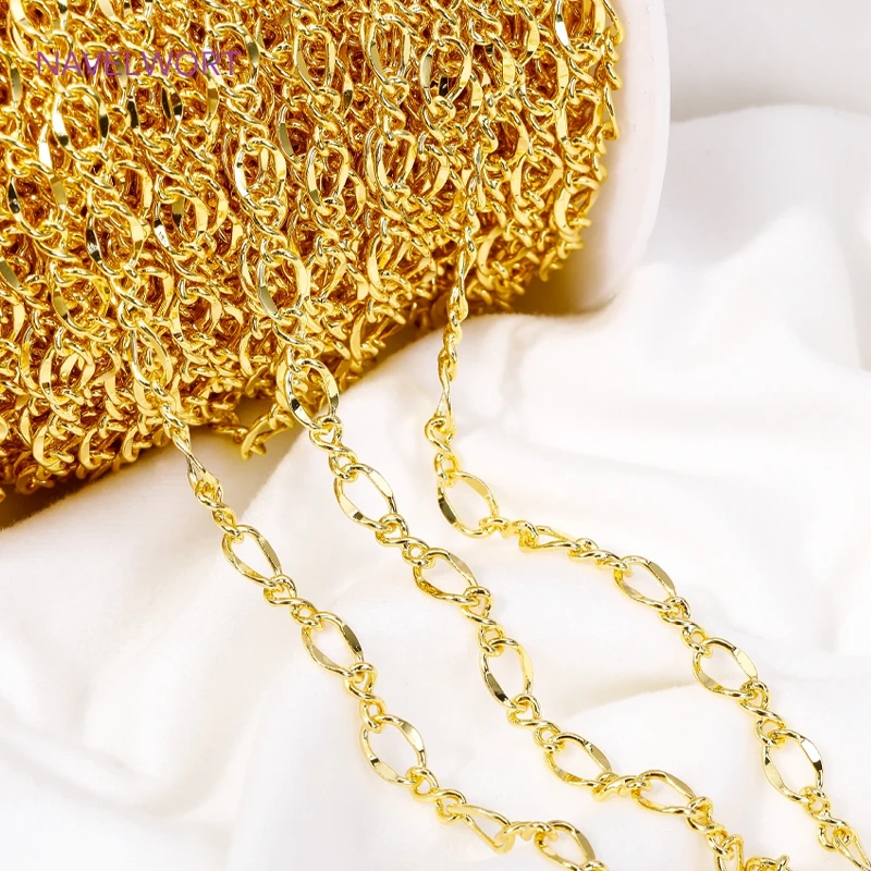 58mm82mm18KGoldPlatedOvalChainsForJewelryMakingHighQuality