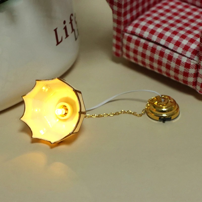 1:12 인형의 집 미니 샹들리에, 천장 램프, LED 램프, 벽 램프, 인형 장식 장난감