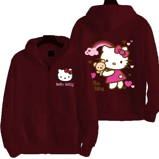 Batamanta Hello Kitty Sudadera Hello Kitty Para Mujer, Con Capucha