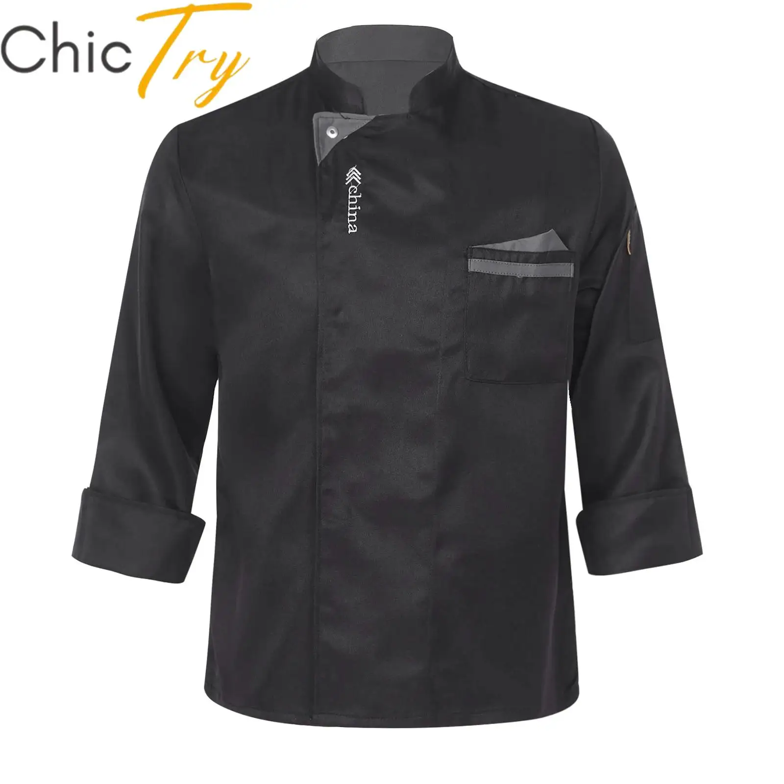Unisex Mens Womens Chef Coat Jacket Uniforme Da Lavoro Cucina Ristorante Cooking Chef Shirt Top Mensa Ristorante Hotel Bakeshop