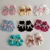 New Winter Cute Solid Color Bow Children Warm Gloves Girls Five Finger Gloves Korean Fashion Windproof Student Cycling Mittens 1