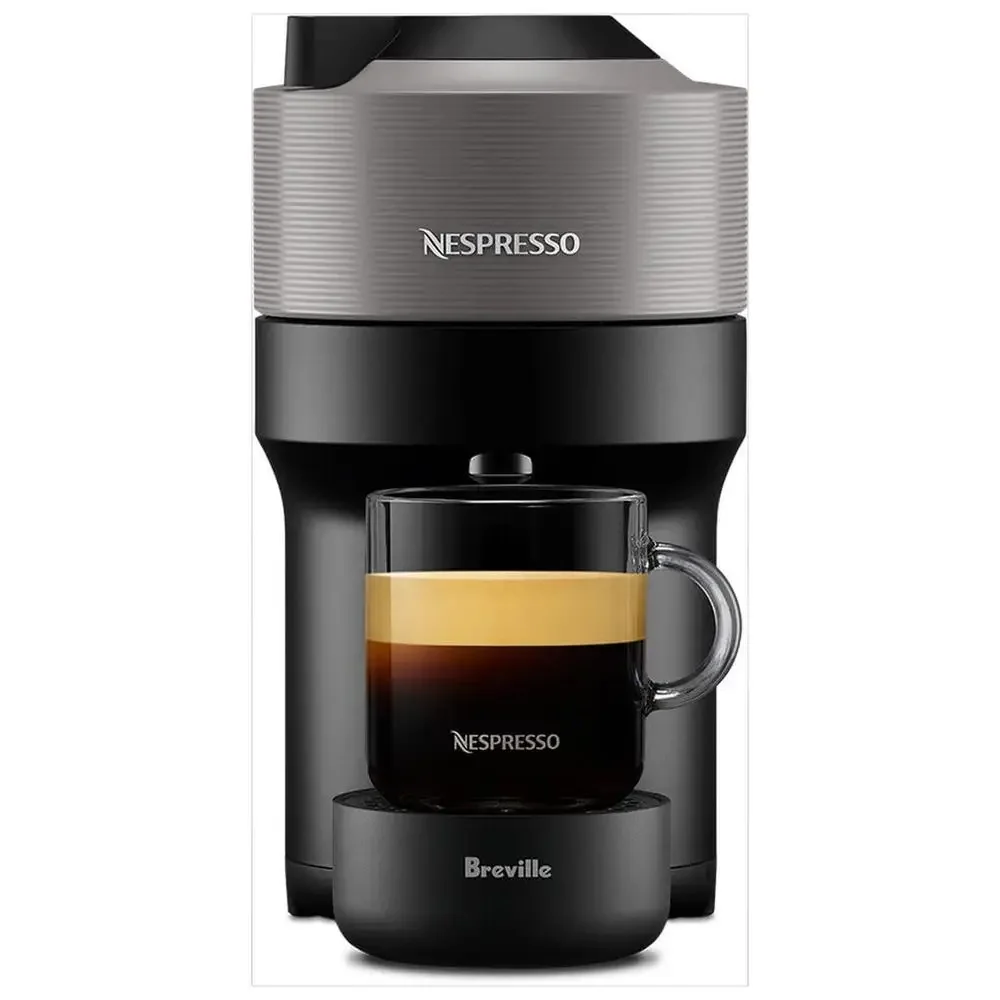 Coffee and Espresso Maker Vertuo Pop BNV120DGR1BUC1 by Breville 4 Cup Sizes Smart Capsule Reading Precision Brewing Premium 6